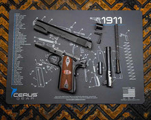 Load image into Gallery viewer, 1911 Schematic Handgun Mat