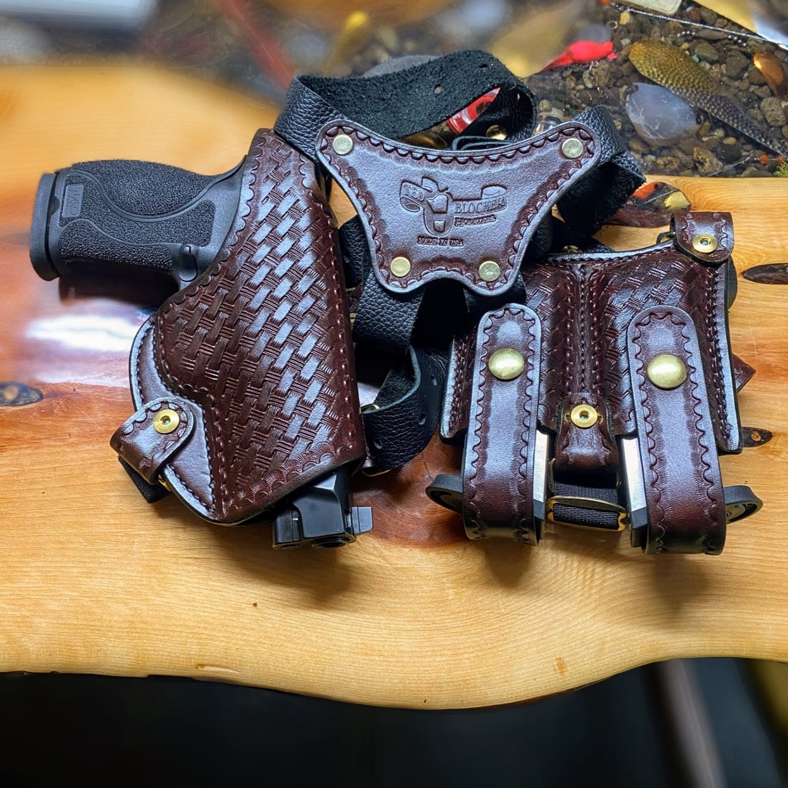 1 Lifeline Shoulder Rig Holster custom leather Ted Blocker Holsters