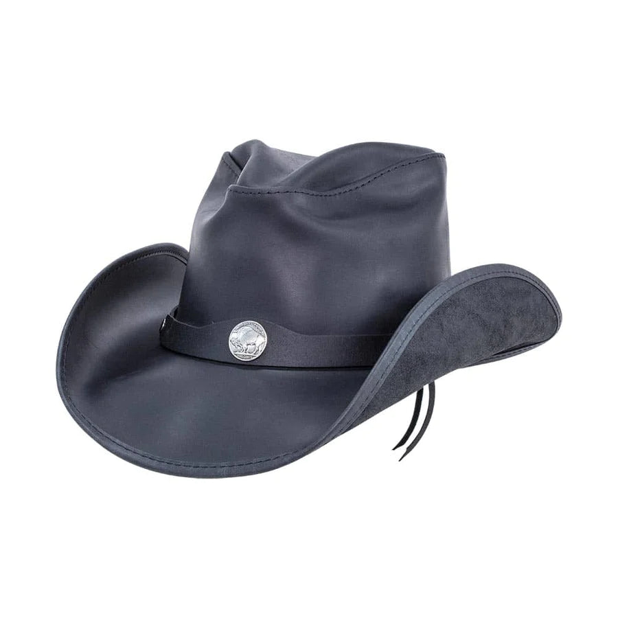 Western - Womans Leather Cowboy Hat