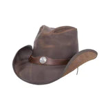 Load image into Gallery viewer, Western - Womans Leather Cowboy Hat
