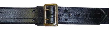 Duty Belt with Basketweave Embossing and Sam Brown Buckle and Stud –  Wolfstryker Leather