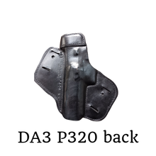 Load image into Gallery viewer, DA3 Holster in Stock -  Black Leather for a P320
